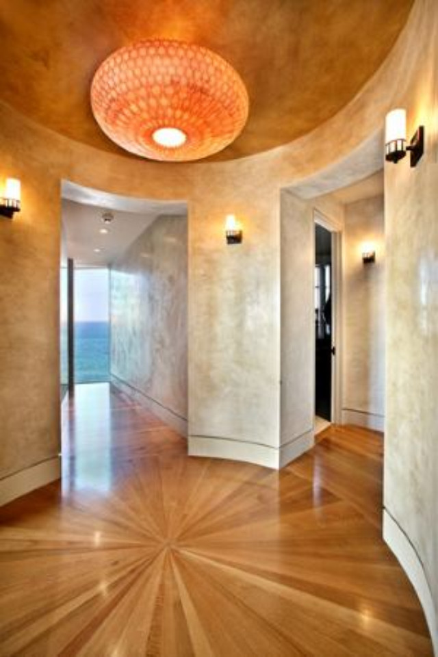 Inspiration for a contemporary hallway remodel in Orange County