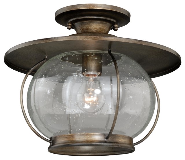 Jamestown 13.5" Semi-Flush Mount - Farmhouse - Flush-mount ...