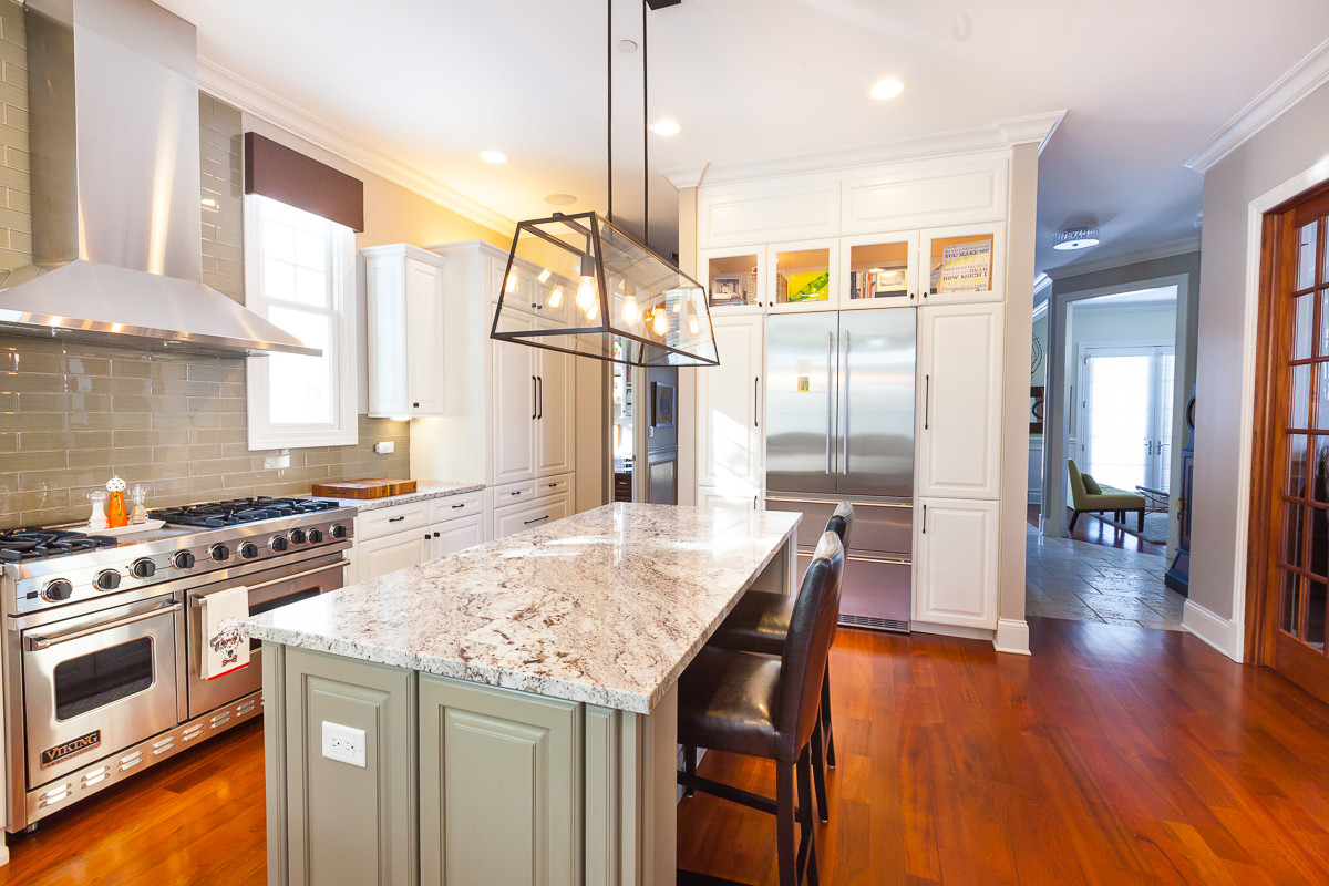Industrial Chic Kitchen and Family Room