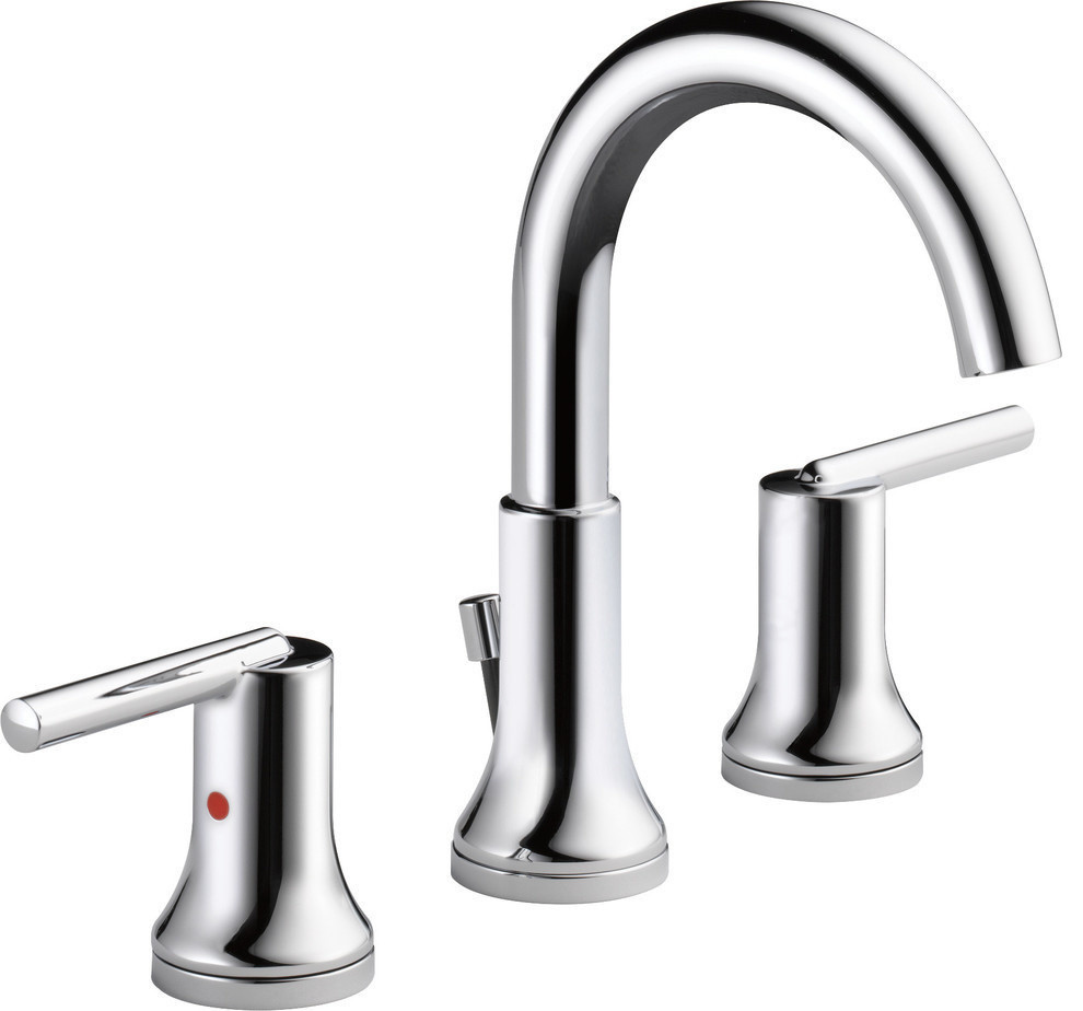 Delta Trinsic Two Handle Widespread Bathroom Faucet, Chrome, 3559-MPU-DST