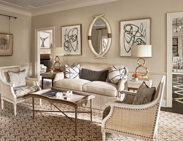 Inspiration for a transitional living room in Charlotte.