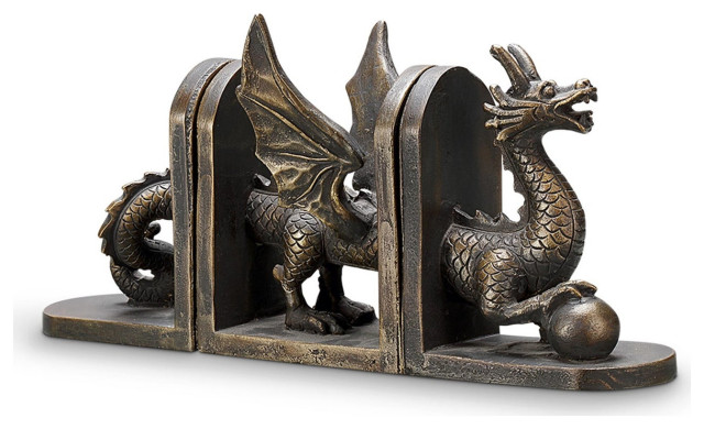Dragon Bookends - Asian - Bookends - by SPI | Houzz