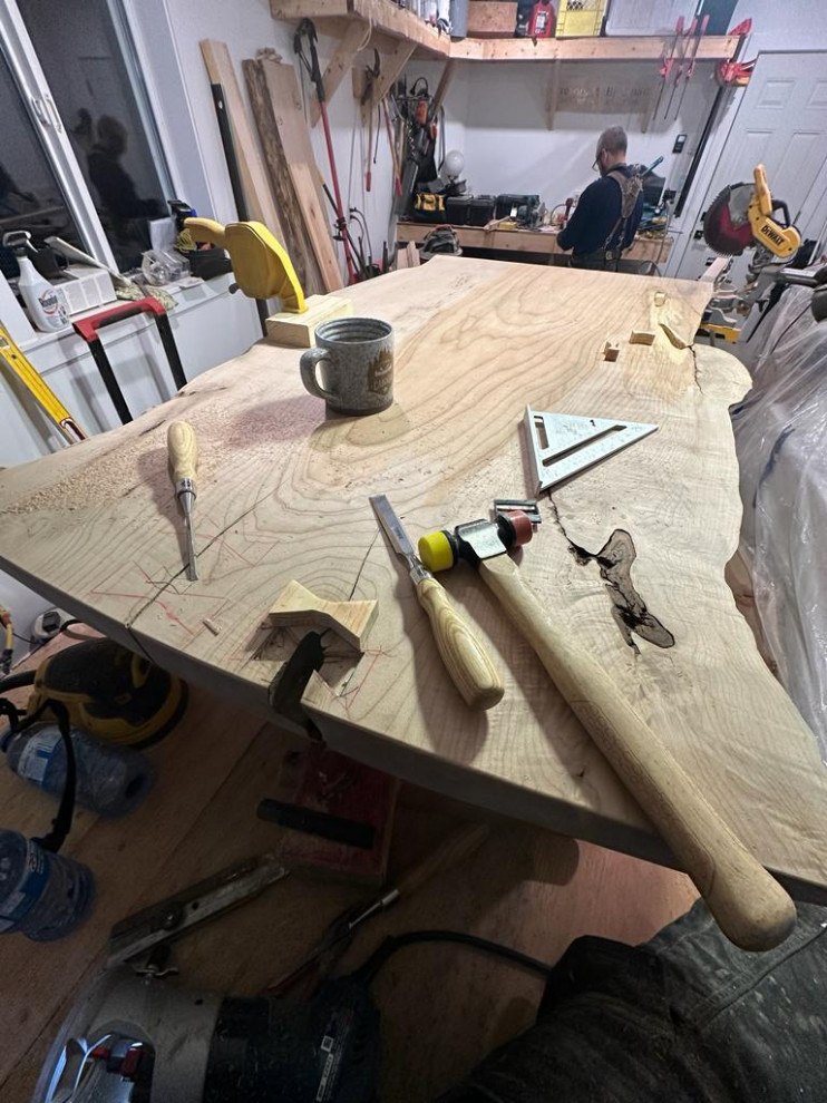 Custom Wood Desk, Progress pics