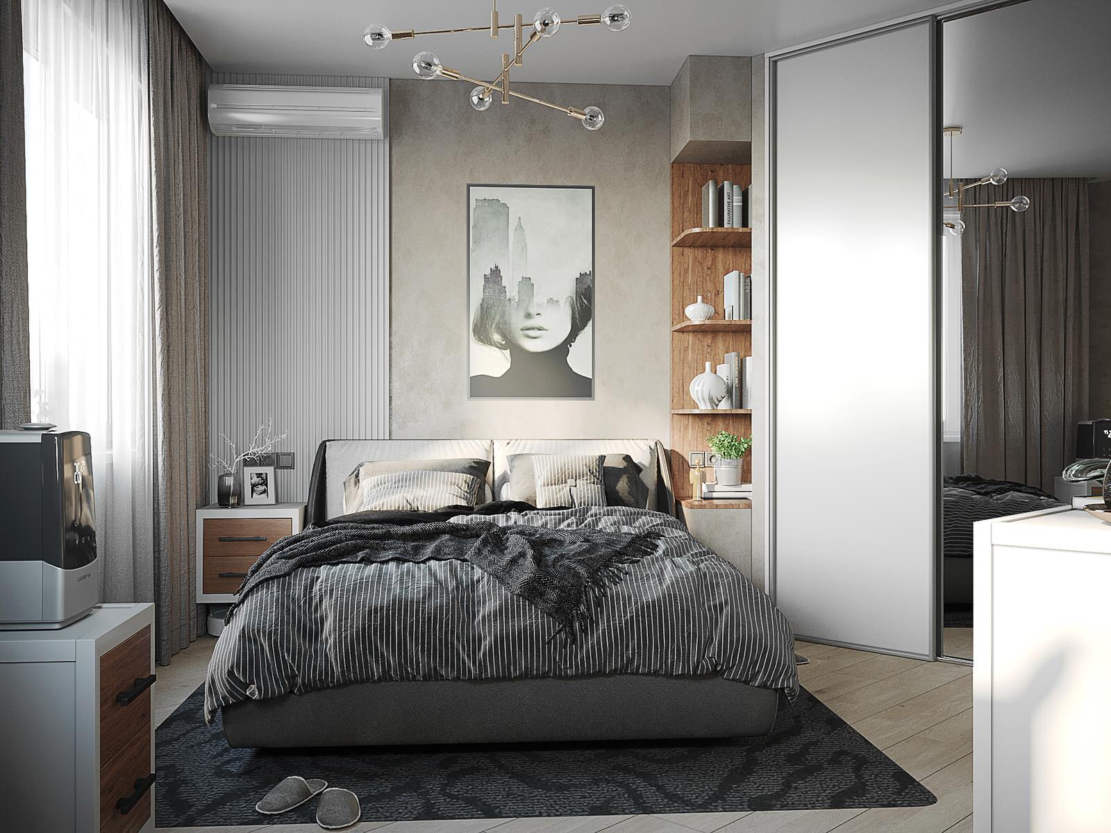 Спальня с рабочим местом