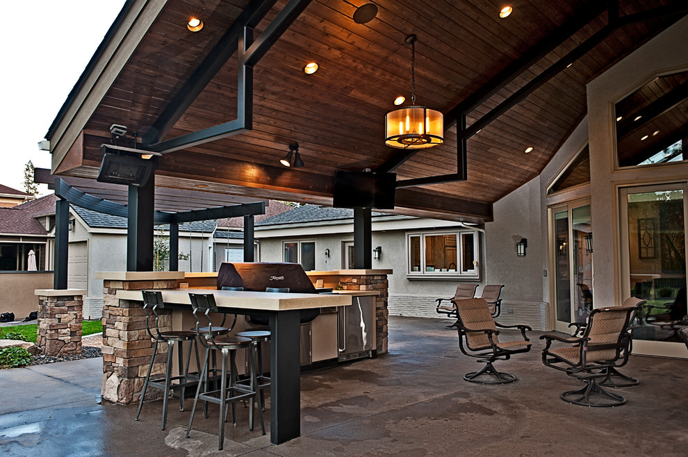 Design ideas for a contemporary home design in Seattle.