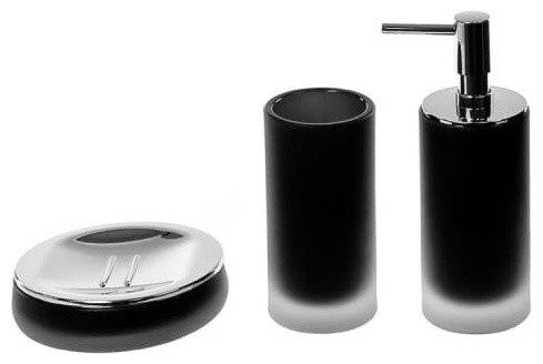 Nameeks TI281 Gedy Bathroom Accessories Set - Black