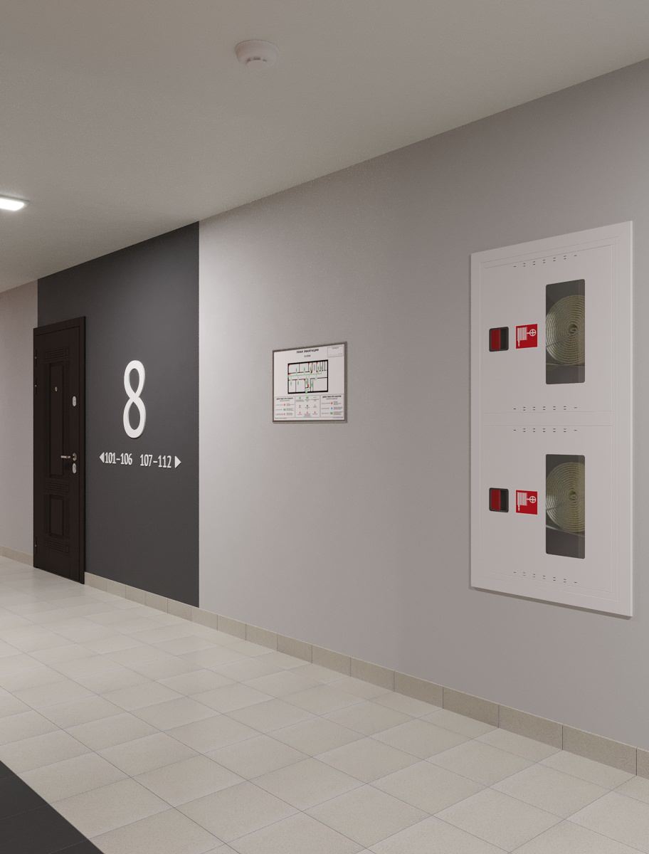 Дизайн подъезда многоквартирного дома в Уфе