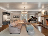Transitional Family Room Westport Living Room Remodel with Book Nook