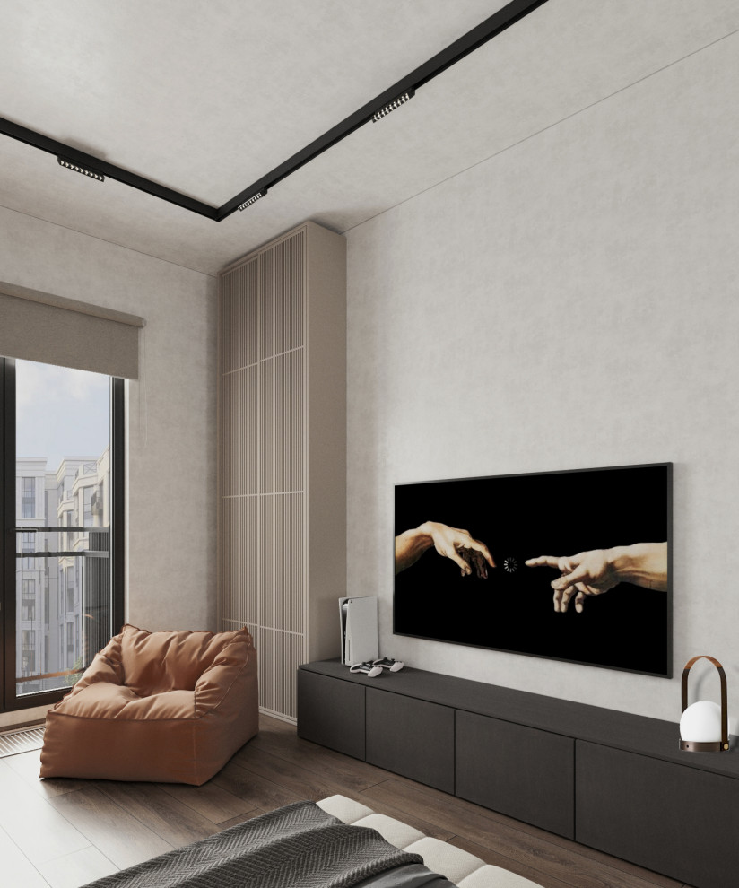 Брутальная квартира для семьи с ребенком