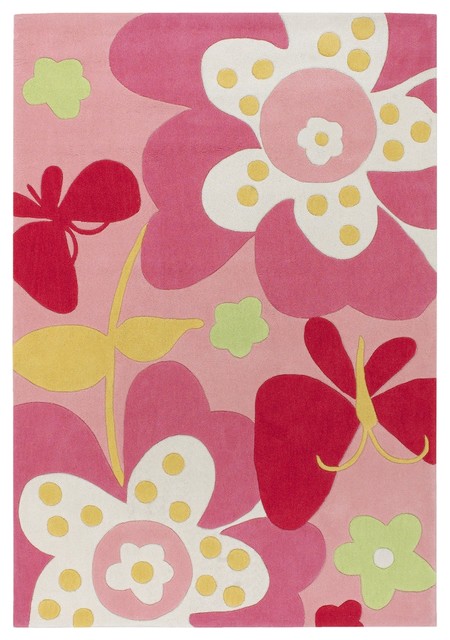 Surya Chic Chi 1007 Area Rug Pink White 6 X9 Rectangle