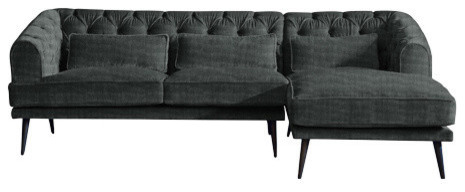 Earl Grey Chaise Sofa, Mercury, 3 Seater, Right Hand Facing