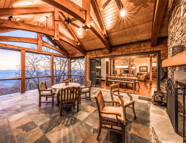 Grand Highlands Mountain Rustic Arts & Craft rustic-terrace
