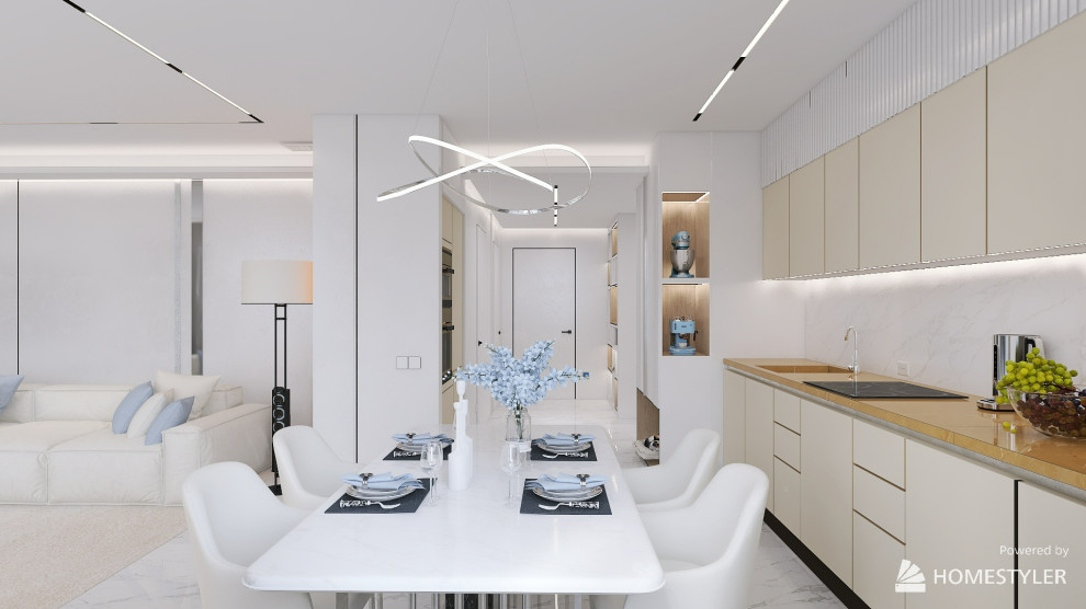 Трехкомнатная квартира для семьи из трех человек