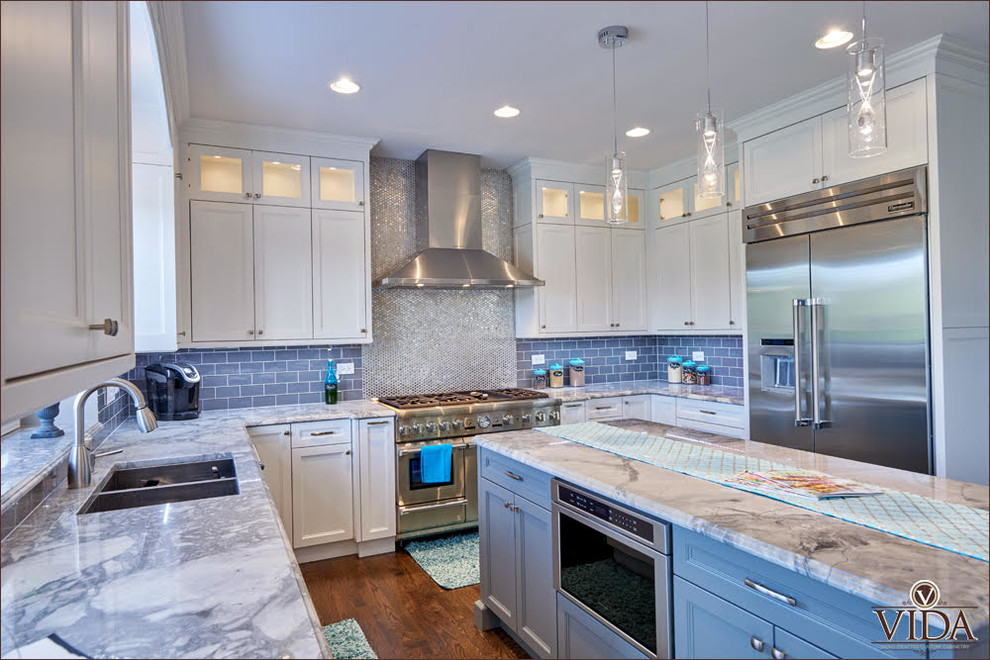 Inspiration for a transitional u-shaped kitchen remodel in Chicago