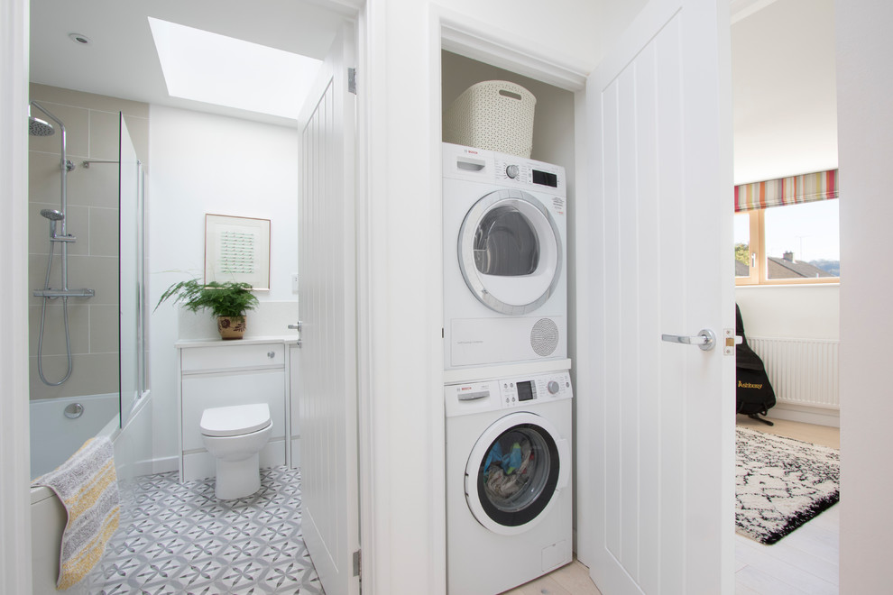 Design ideas for a modern laundry room in Gloucestershire.
