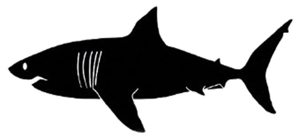 VWAQ Great White Shark Wall Decal Large Shark Home Decor Kids Room Huge Shark