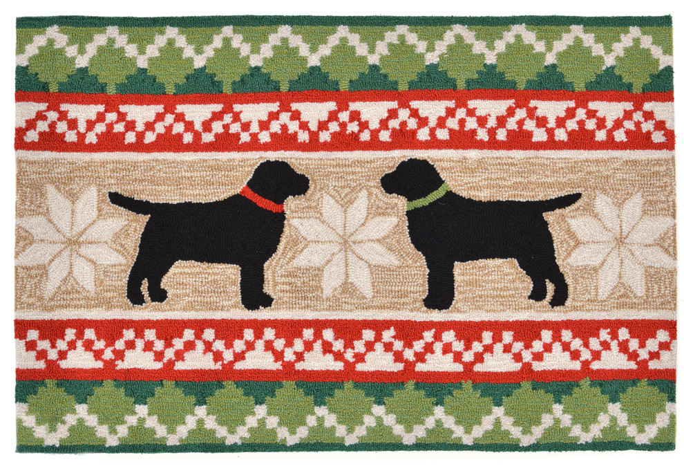 Nordic Dogs Neutral Rug, 20" x 30"