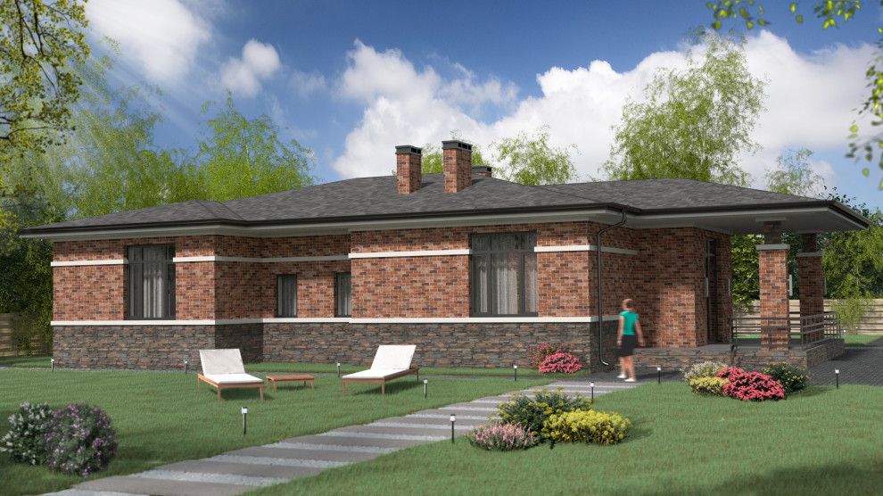 Проект одноэтажного дома с. Отрадное|170 м2|Воронежская обл.