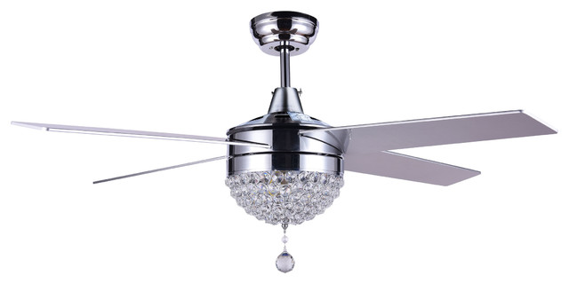 48 Dimmable Crystal Ceiling Fan With, Hugger Ceiling Fans With Remote Control