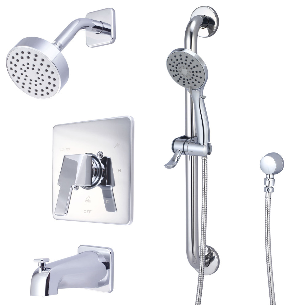 Olympia Faucets TD-2390-ADA i3 Tub and Shower Trim Package - PVD Brushed Nickel