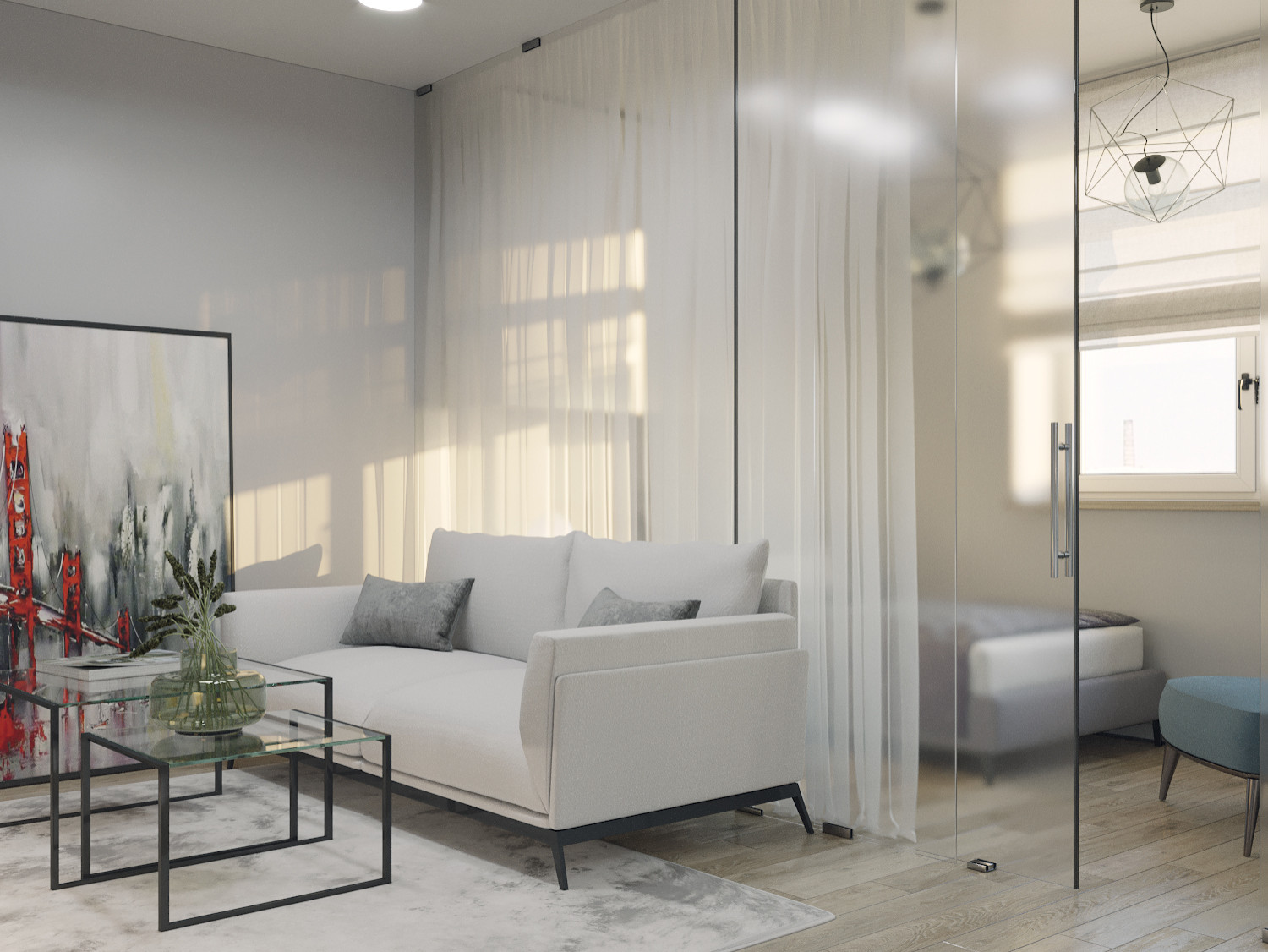 Тонкий минимализм, гостиная