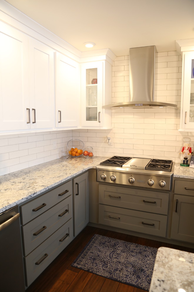 Example of a transitional kitchen design in Cedar Rapids