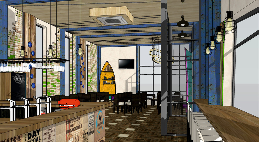 Кафе на берегу озера Еловое