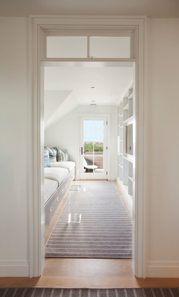 Modern Beach House - Inspiration for a coastal bedroom remodel in Boston