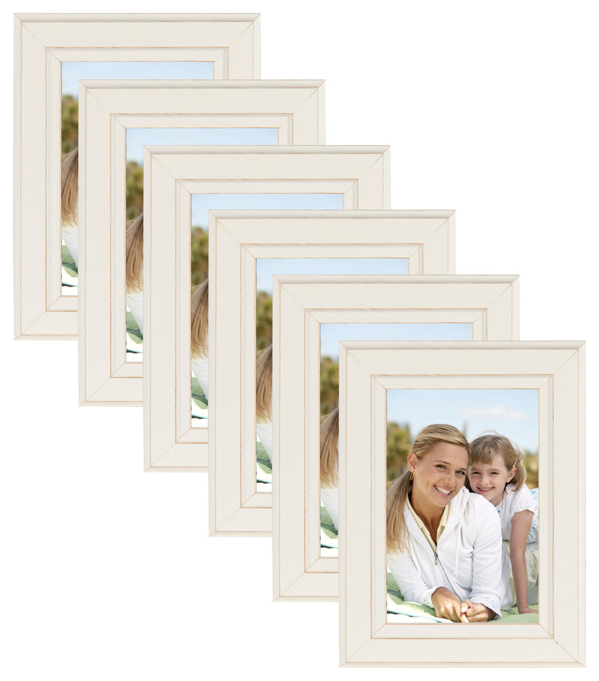 Kieva Solid Wood Picture Frame Set, Black 4x6 - Transitional - Picture ...