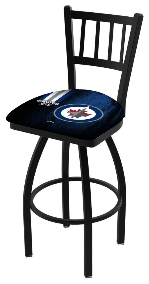 Holland L018 03 Winnipeg Jets 25" Swivel Counter Stool Black