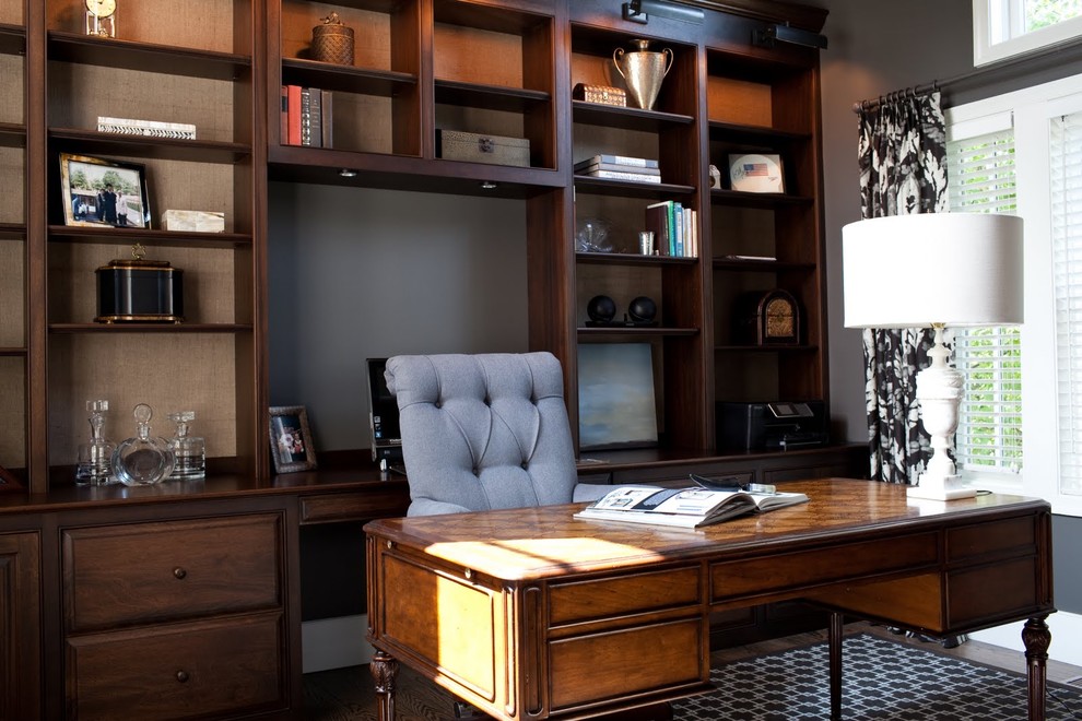Design ideas for a transitional home office in Baltimore.