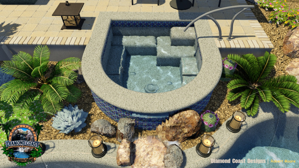 New spa to remodeled Pool