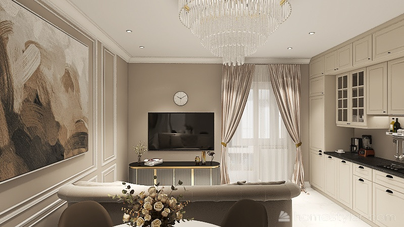 Проект  для молодой семьи в стиле неоклассика