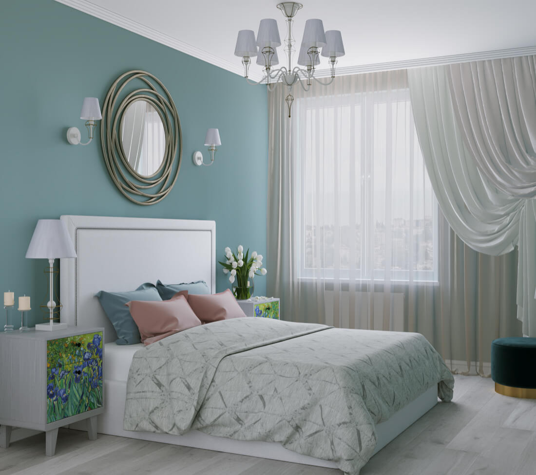 Дизайн спальни в трехкомнатной квартире