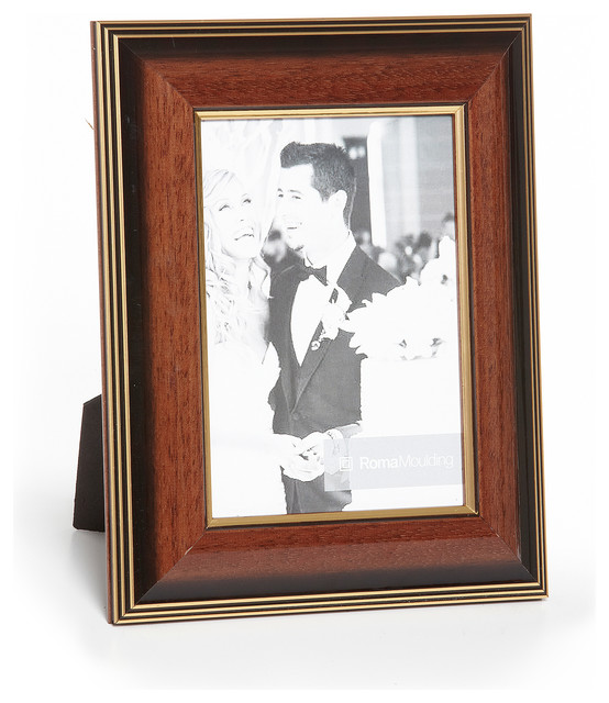 Ramino, 1 5/8", Black Lacquer With Gold Modern Picture Frames by Roma Moulding Houzz
