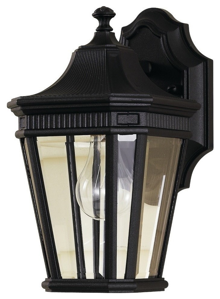 1-Light Wall Lantern, Black