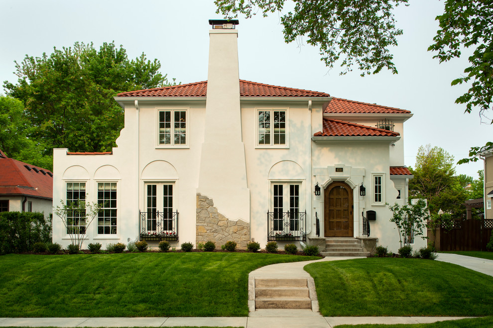 Mediterranean exterior home idea in Minneapolis
