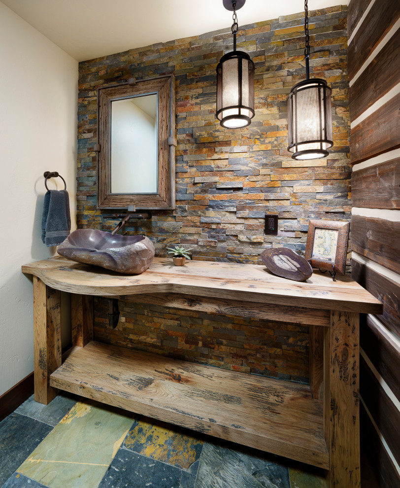 River Haven - Rustic - Powder Room - Other - by The Construction Group ...