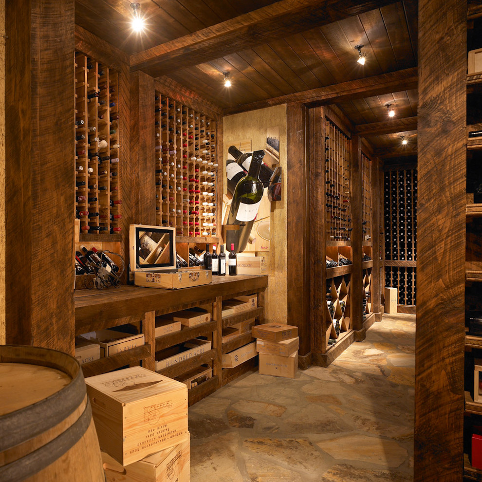 Design ideas for an eclectic wine cellar in Milwaukee.