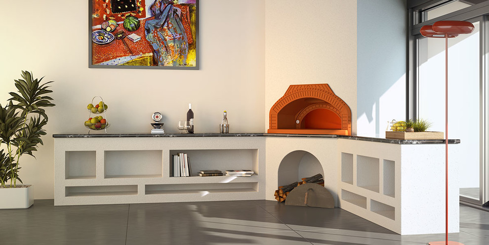 Помпейская печь в зоне отдыха на улице