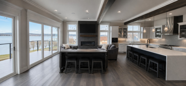 Seamless Open Floor Plan Design contemporary-living-room