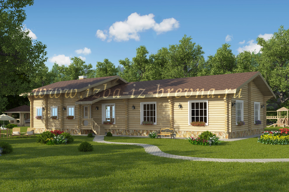 Проекты бань из оцилиндрованного бревна