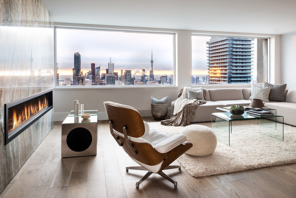 Bay Bloor Penthouse - Contemporary - Living Room - Toronto ...