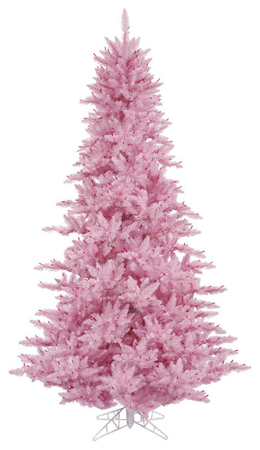 Vickerman 7 5 Pink Fir Artificial Christmas Tree Unlit Contemporary Christmas Trees By Virventures
