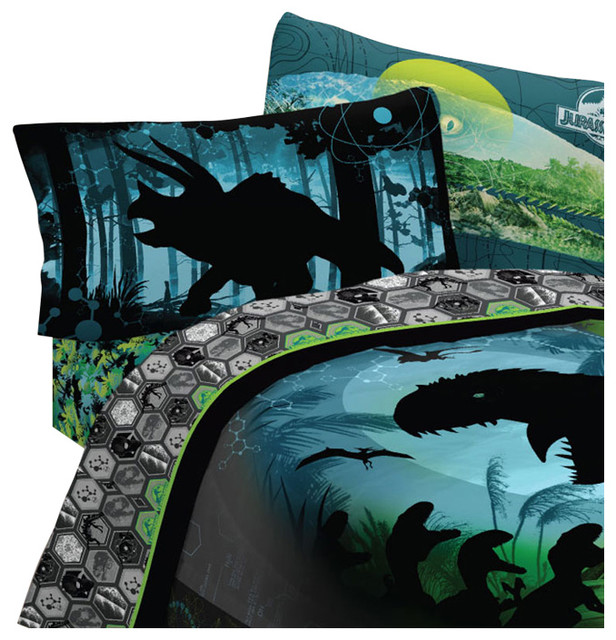 Universal Pictures Jurassic World Bed Sheets Biggest Growl Dinosaur