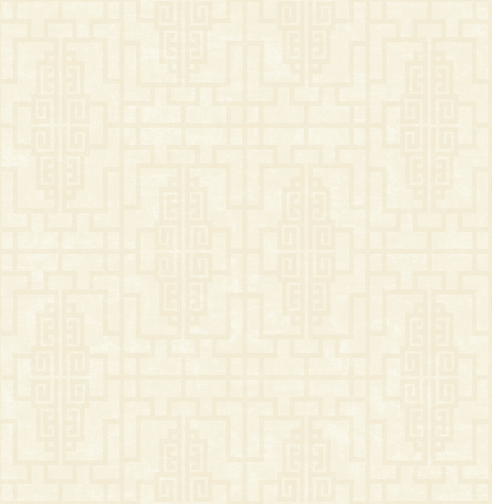 Umaid Neutral Geometric Wallpaper Contemporary Wallpaper by