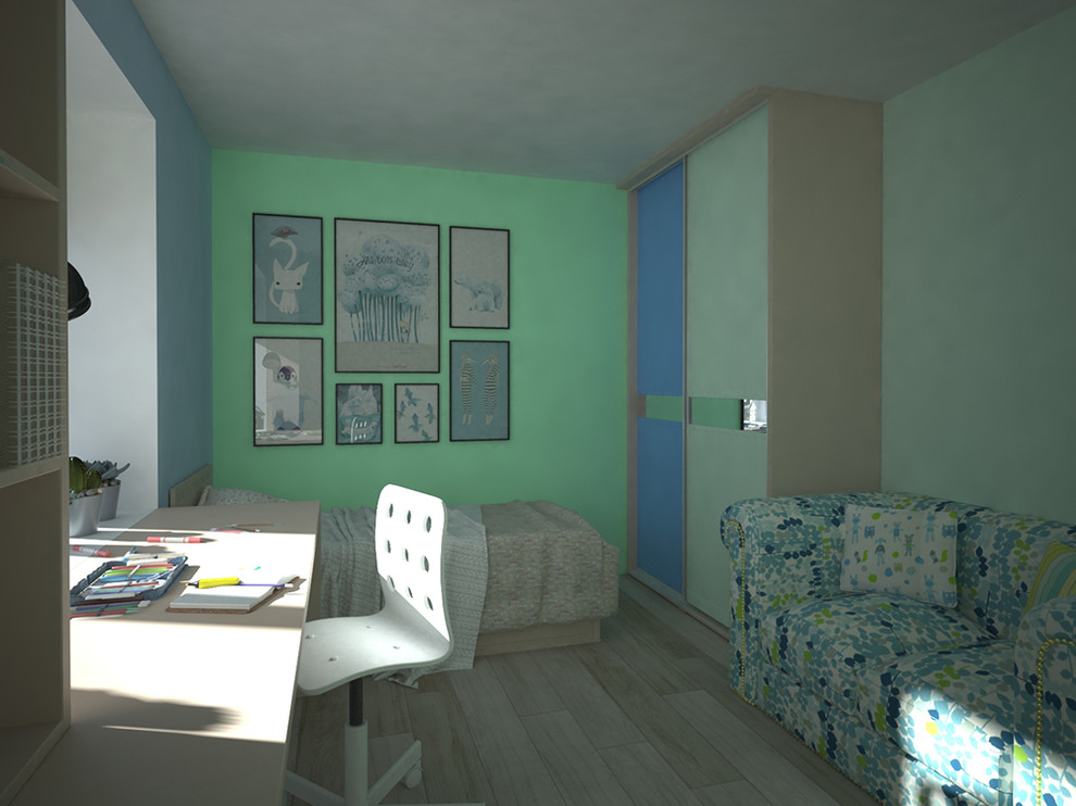 Самара, ул. Гая. Дизайн-проект квартиры для семьи с двумя детьми.