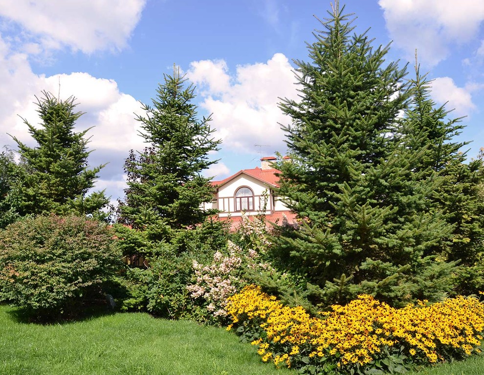 Ландшафтный сад с прудом в КП "Европа"