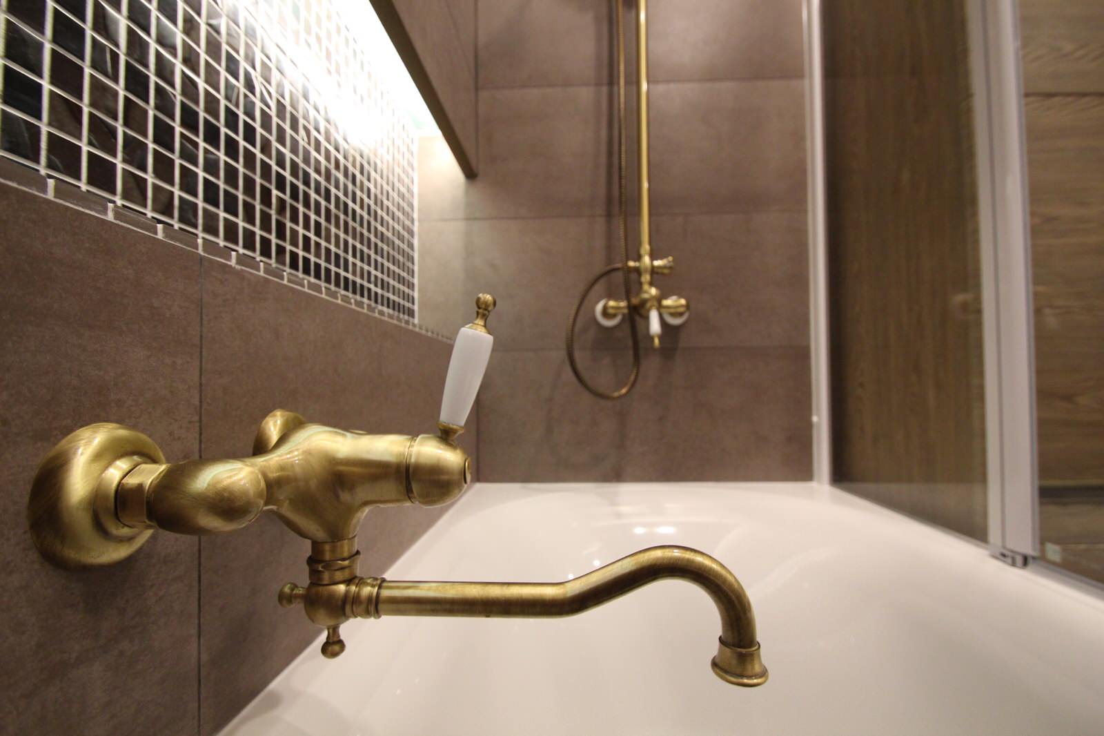 Санузел. Дизайн-проект и готовый результат.