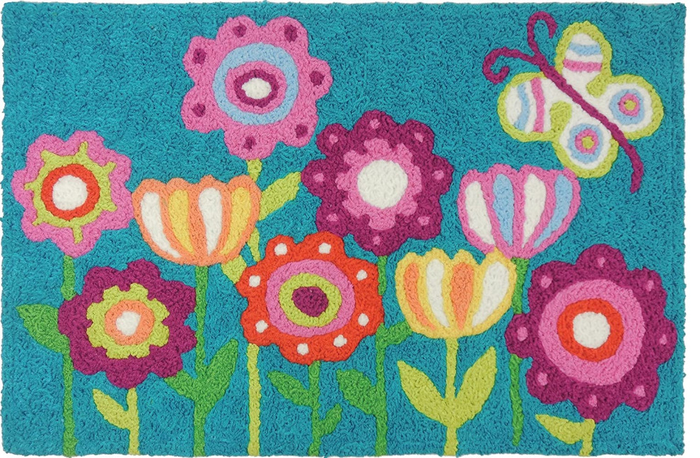JellyBean Accent Rug Be Happy Garden - Contemporary - Outdoor Rugs - by ...